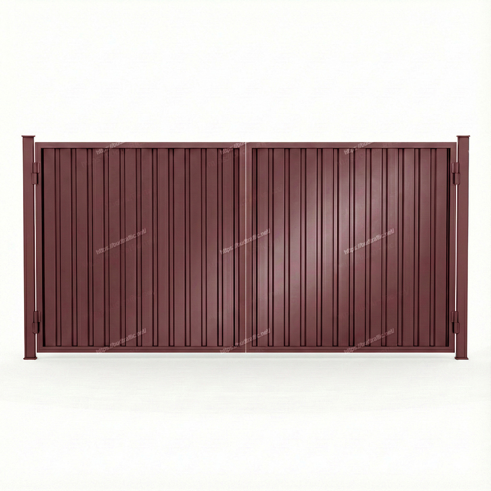 Розпашні ворота з профнастилу