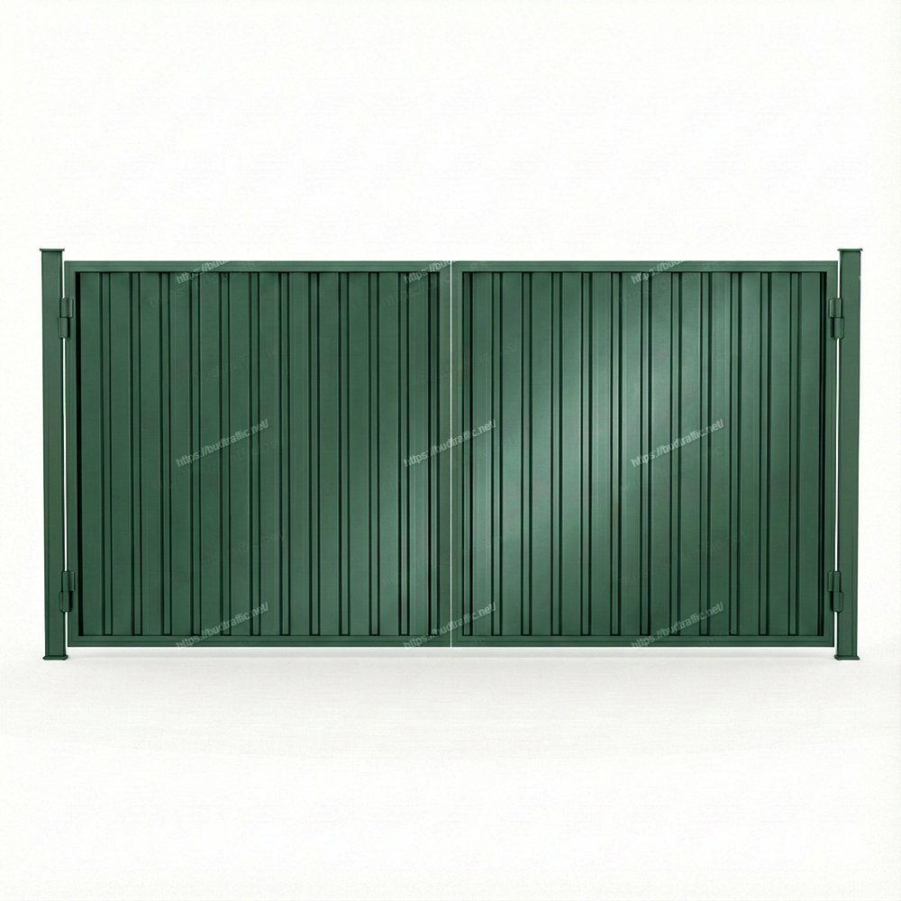 Розпашні ворота з профнастилу