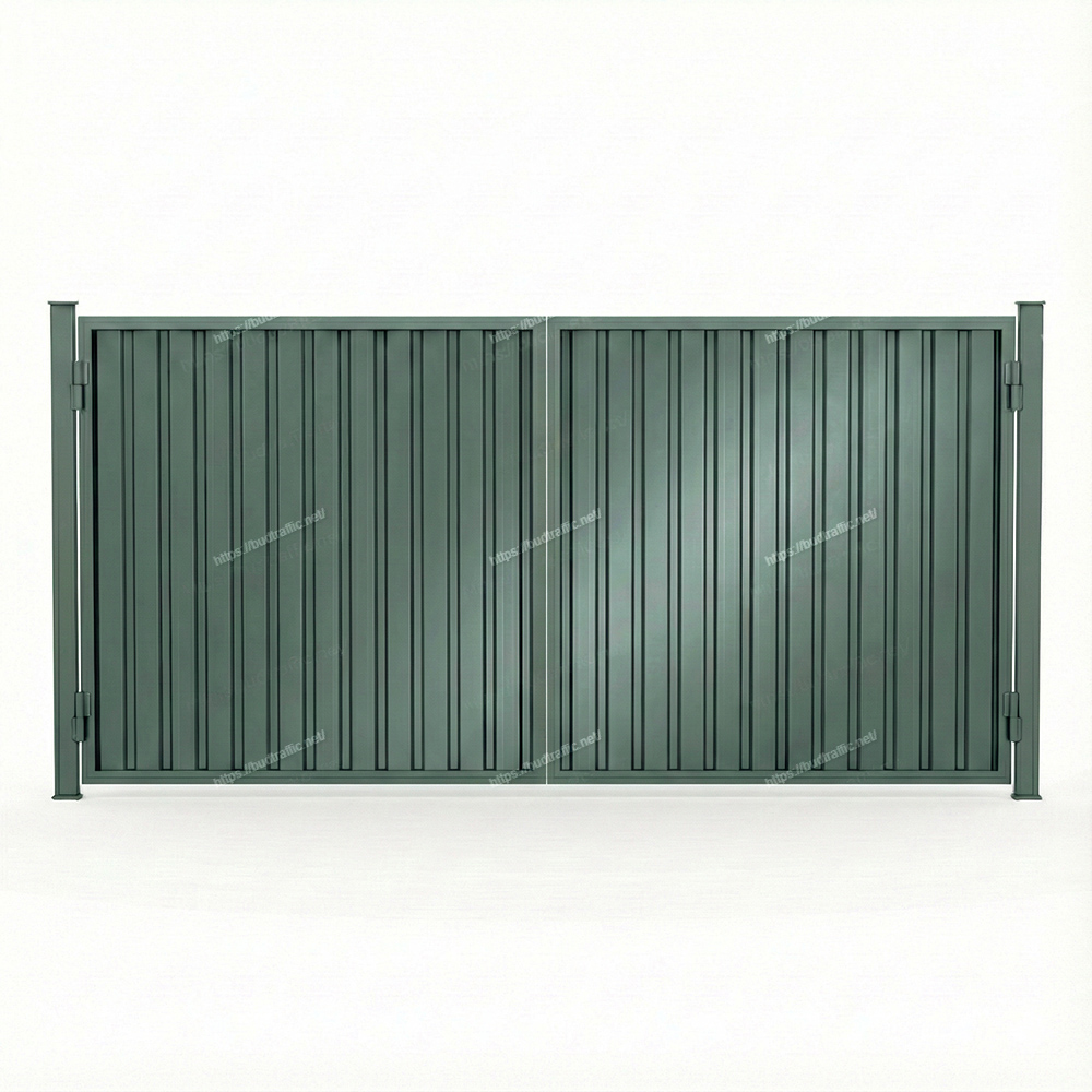 Розпашні ворота з профнастилу