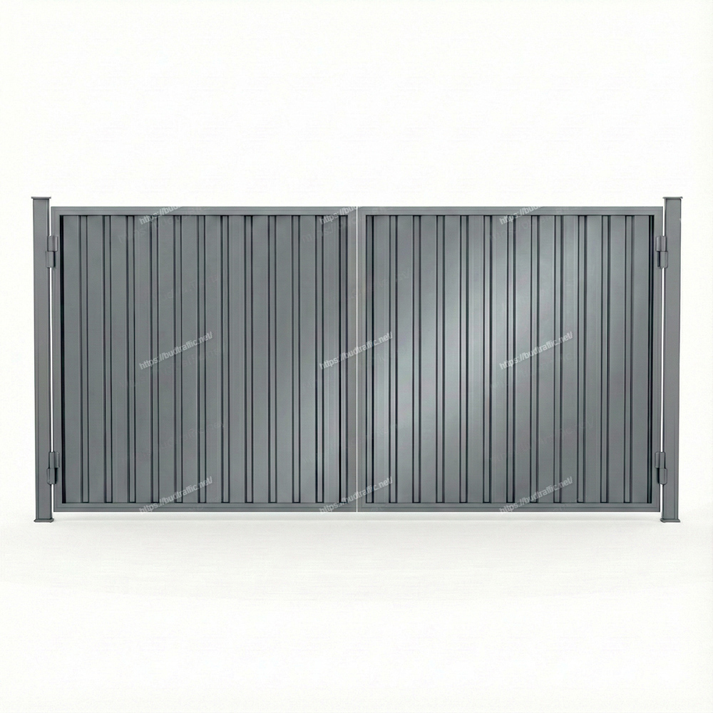 Розпашні ворота з профнастилу