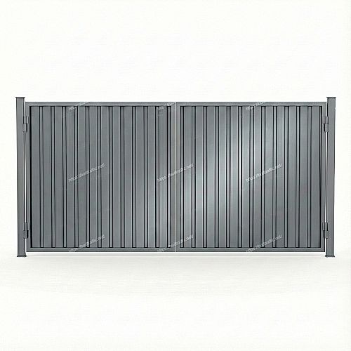 Розпашні ворота з профнастилу