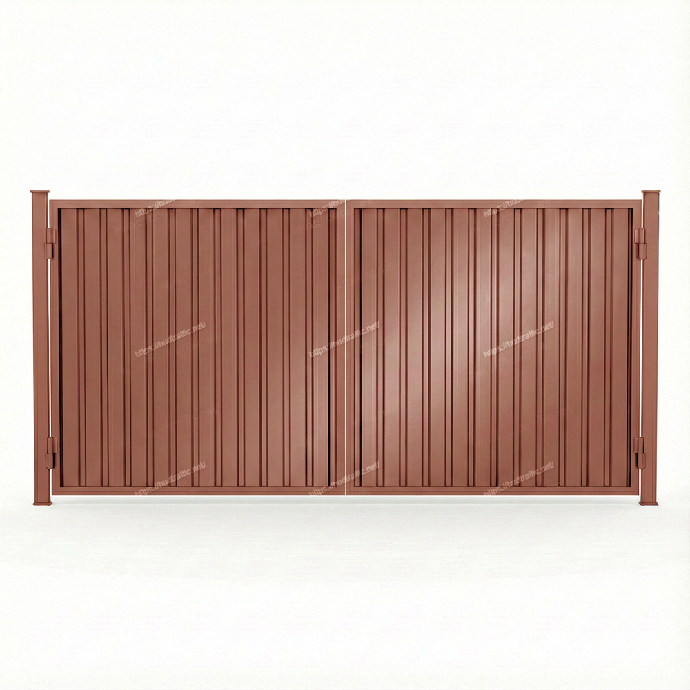 Розпашні ворота з профнастилу