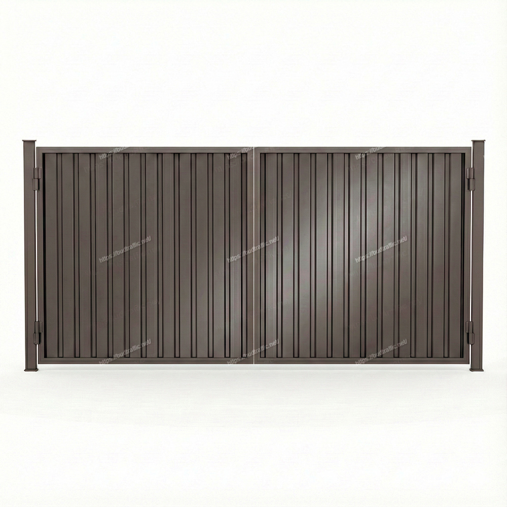 Розпашні ворота з профнастилу