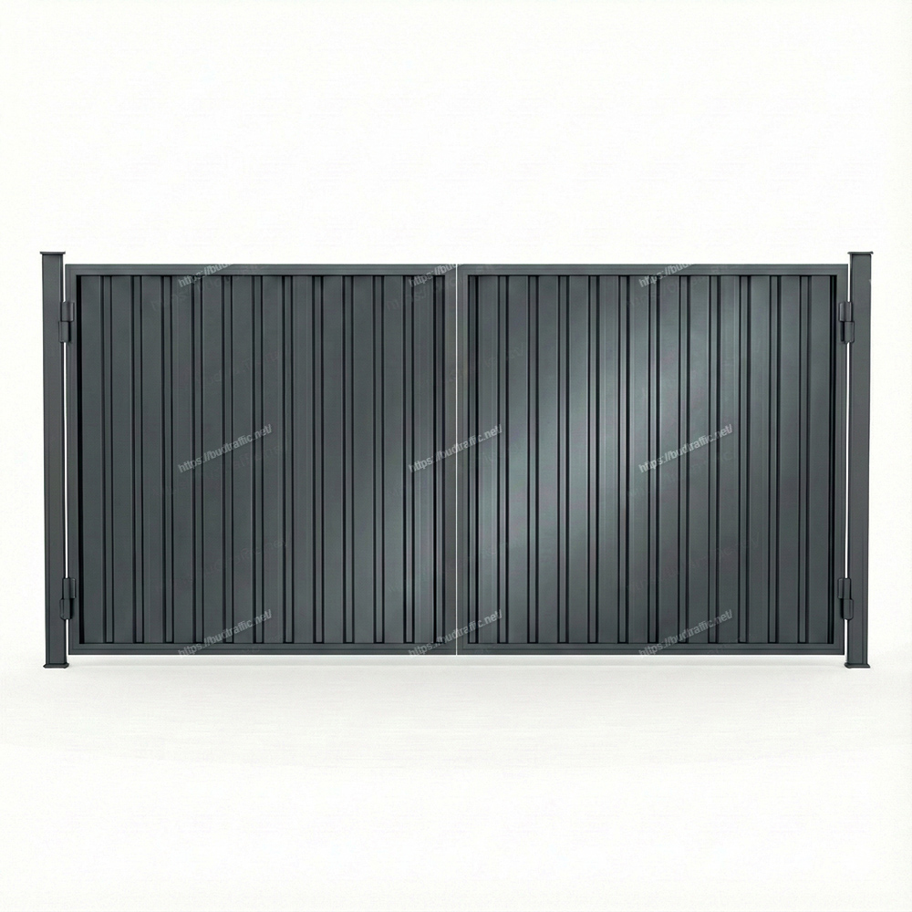 Розпашні ворота з профнастилу