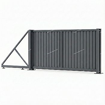 Відкатні ворота з профнастилу