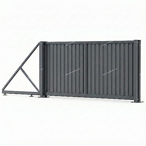 Відкатні ворота з профнастилу