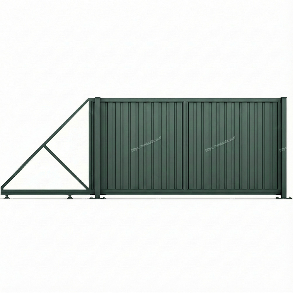 Відкатні ворота з профнастилу