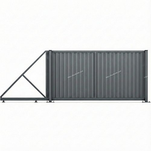 Відкатні ворота з профнастилу