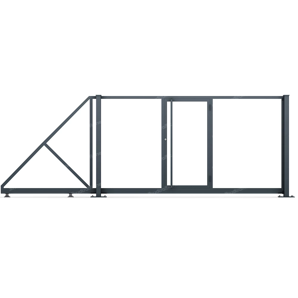 Каркас відкатних воріт з хвірткою