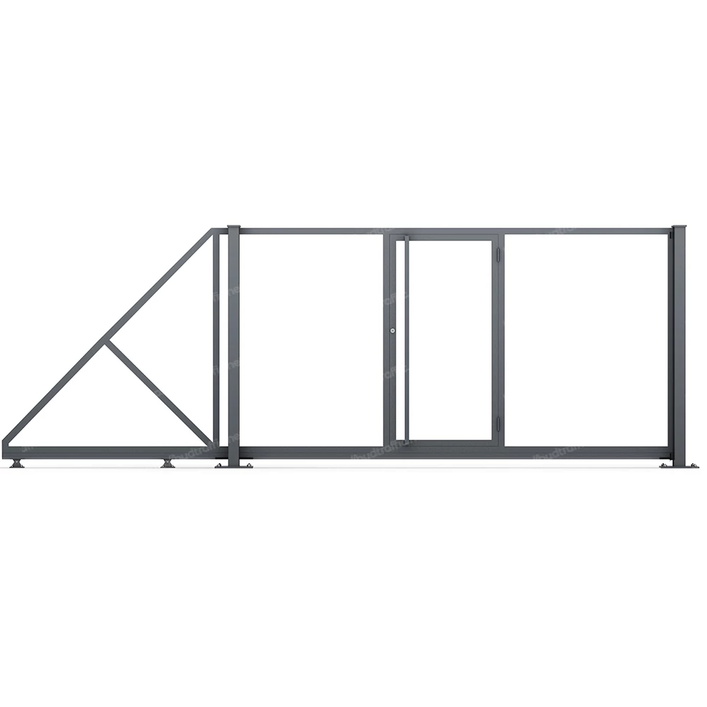 Каркас відкатних воріт з хвірткою