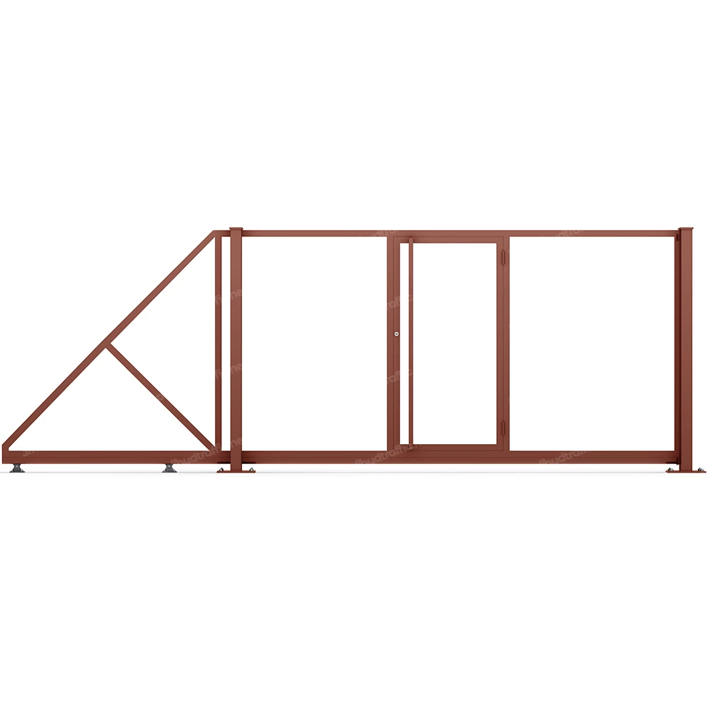 Каркас відкатних воріт з хвірткою
