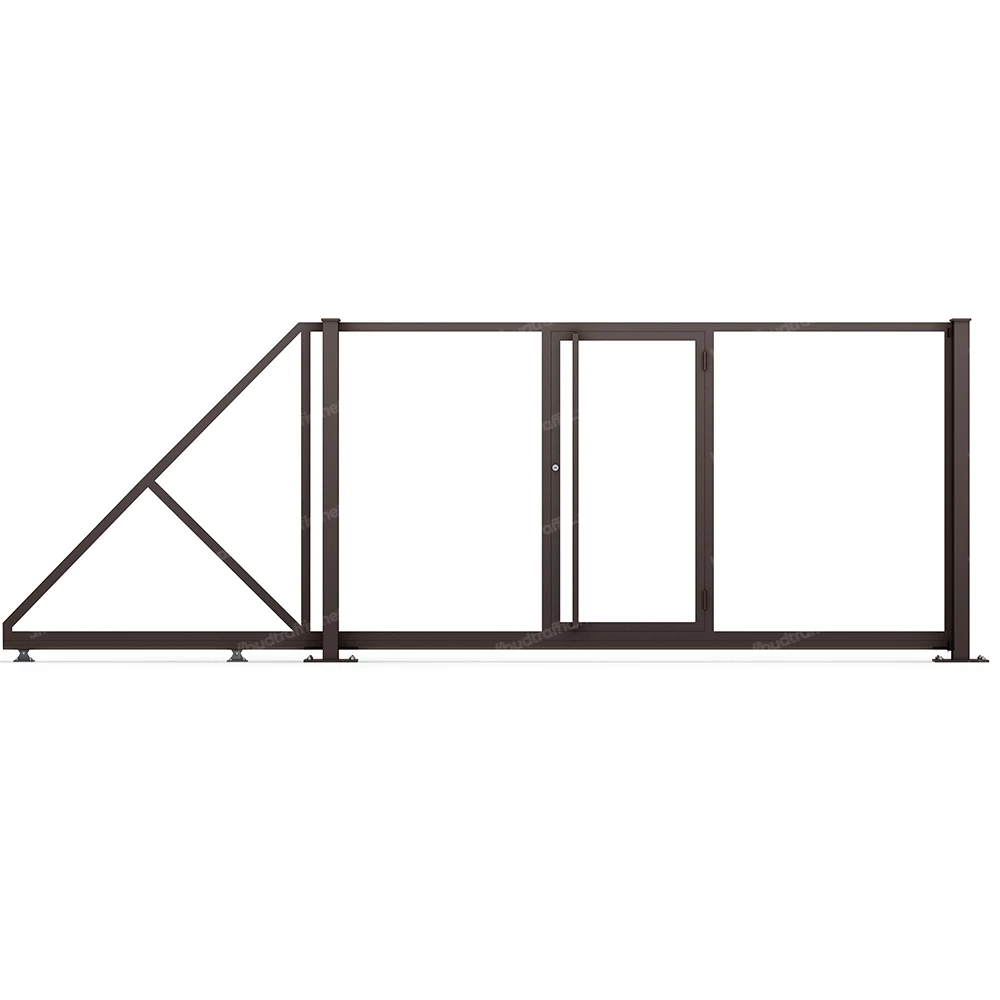 Каркас відкатних воріт з хвірткою