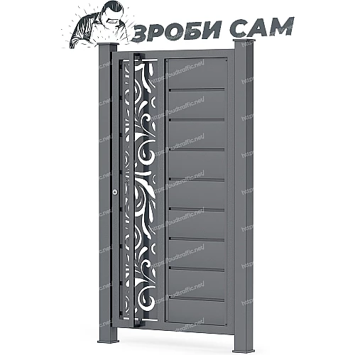 Комплект для хвіртки Горизонт з декоративною вставкою (Звари сам)