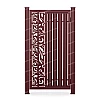 Хвіртка з металевих штахет з декоративною вставкою