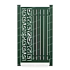 Хвіртка з металевих штахет з декоративною вставкою