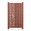 Хвіртка з металевих штахет з декоративною вставкою
