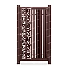 Хвіртка з металевих штахет з декоративною вставкою