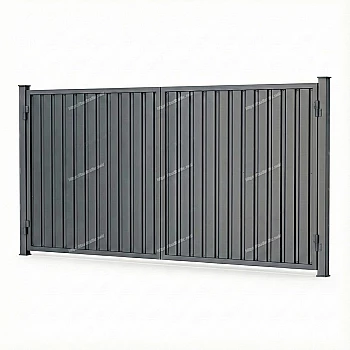 Розпашні ворота з профнастилу