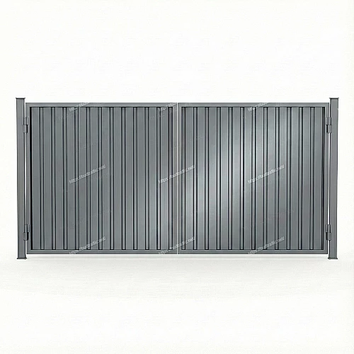 Розпашні ворота з профнастилу