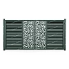 Розпашні ворота Жалюзі з декоративною вставкою