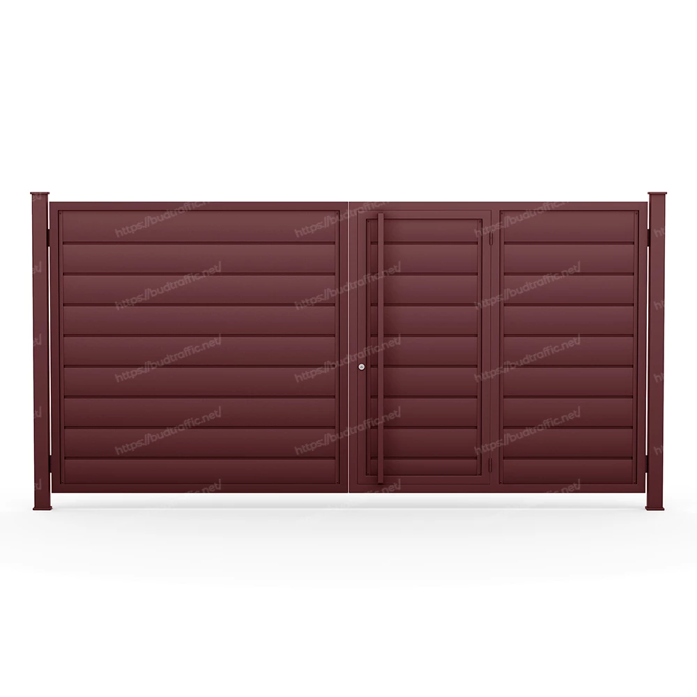 Комплект для розпашних воріт з хвірткою всередині Горизонт (Зроби сам)