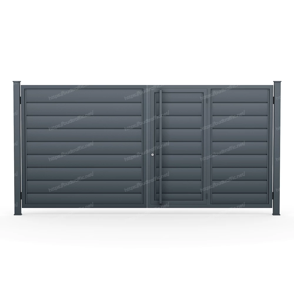 Комплект для розпашних воріт з хвірткою всередині Горизонт (Зроби сам)