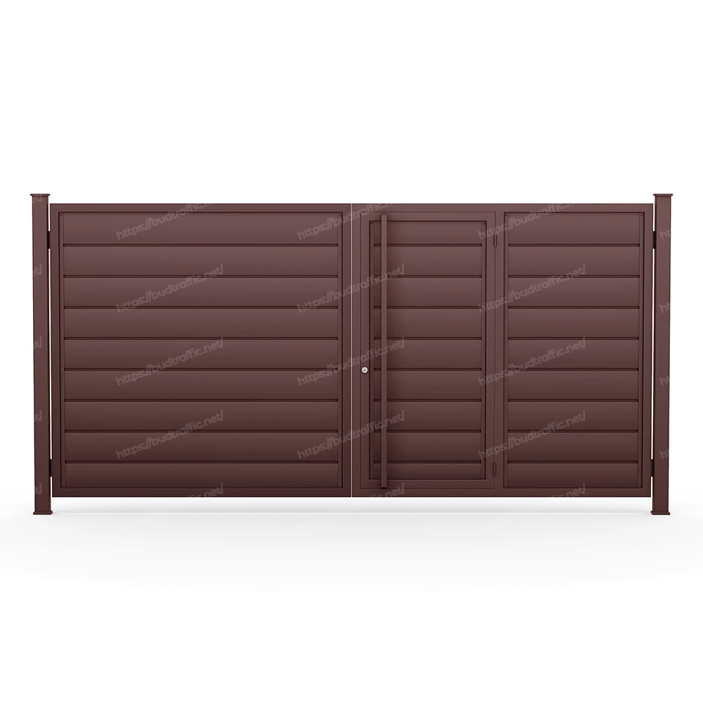 Комплект для розпашних воріт з хвірткою всередині Горизонт (Зроби сам)