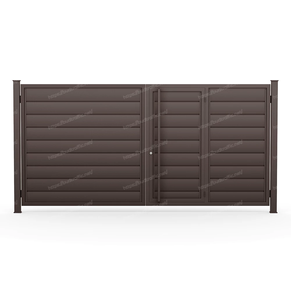 Комплект для розпашних воріт з хвірткою всередині Горизонт (Зроби сам)