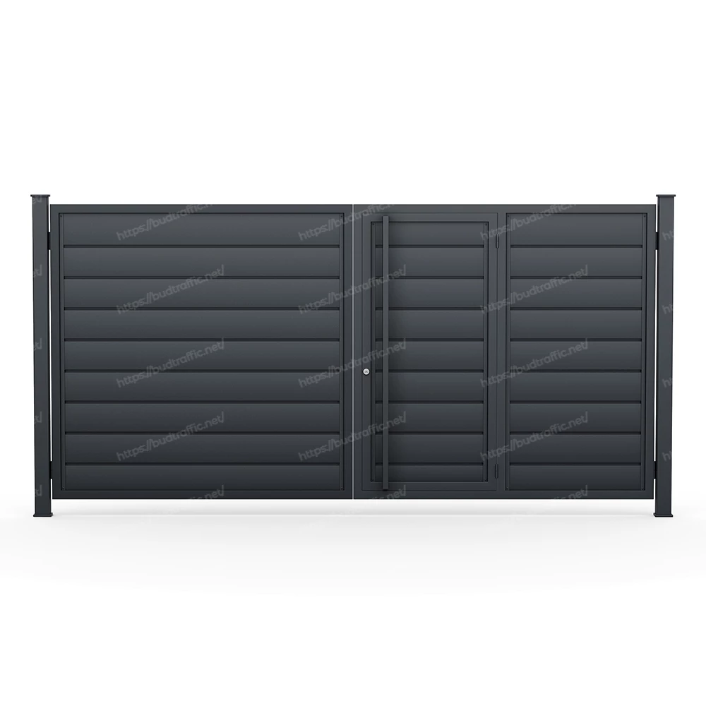 Комплект для розпашних воріт з хвірткою всередині Горизонт (Зроби сам)