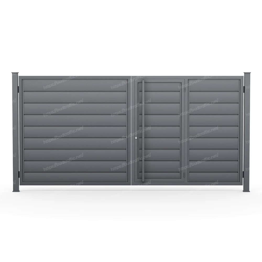 Комплект для розпашних воріт з хвірткою всередині Горизонт (Зроби сам)