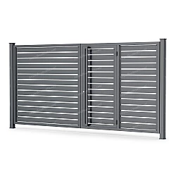 Розпашні ворота з хвірткою всередині Ранчо Розпашні ворота з хвірткою всередині Ранчо