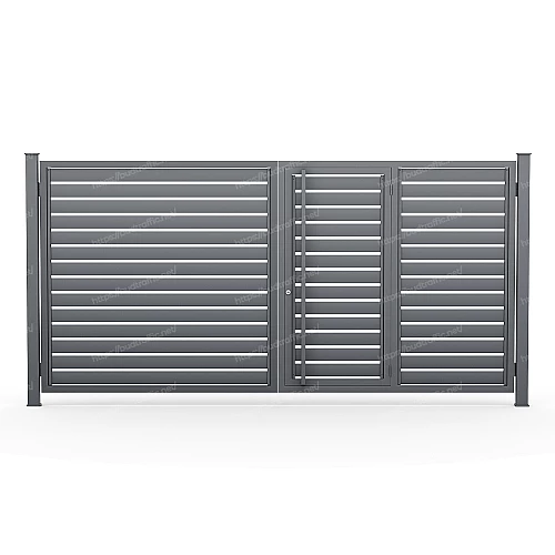 Розпашні ворота з хвірткою всередині Ранчо