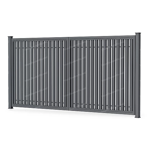 Розпашні ворота з євроштахетника