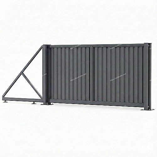 Відкатні ворота з профнастилу