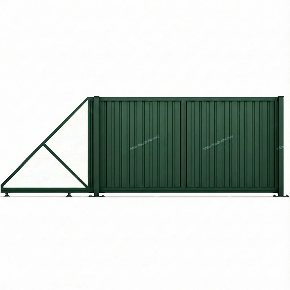 Відкатні ворота з профнастилу