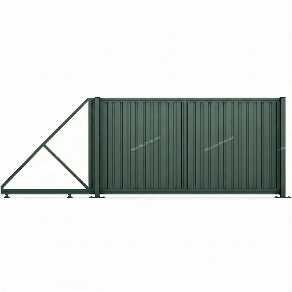 Відкатні ворота з профнастилу