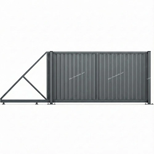 Відкатні ворота з профнастилу