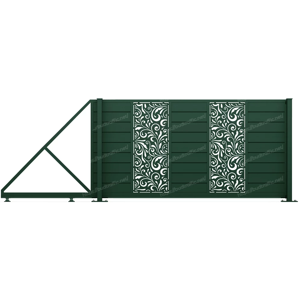 Комплект для відкатних воріт Горизонт з декоративною вставкою (Зроби сам)