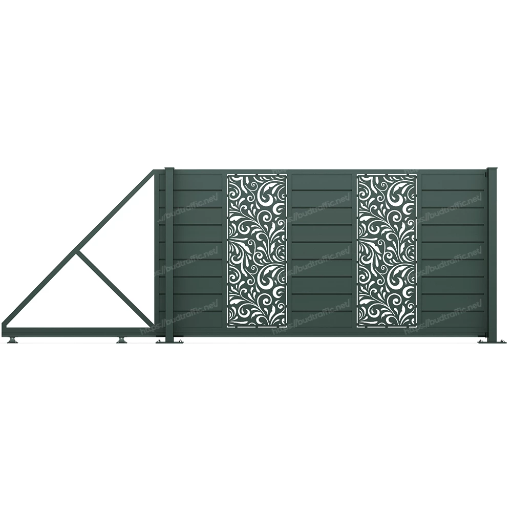 Комплект для відкатних воріт Горизонт з декоративною вставкою (Зроби сам)