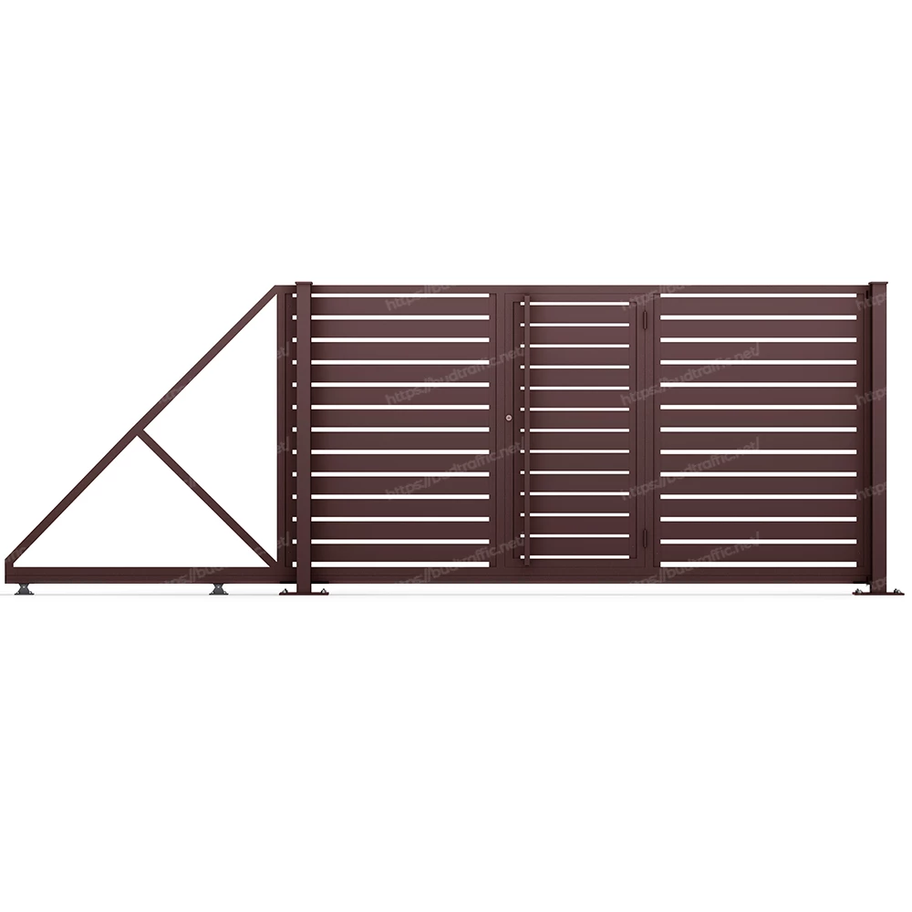 Комплект для відкатних воріт Ранчо з хвірткою всередині (Звари сам)