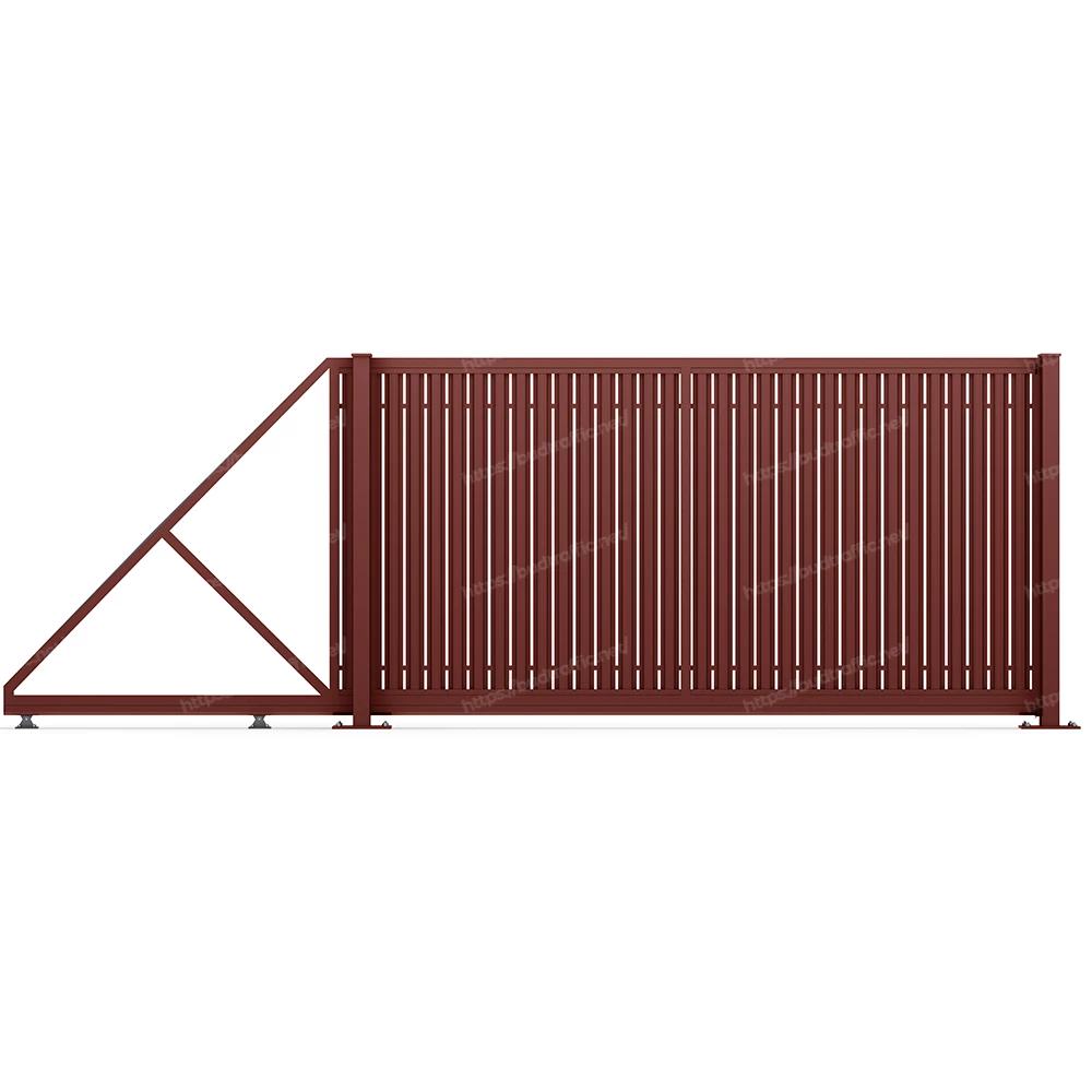 Відкатні ворота з євроштахетника