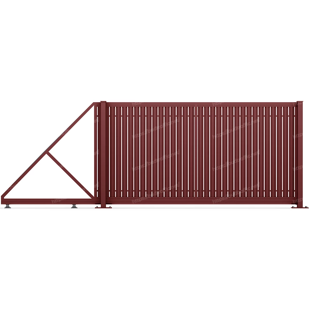 Відкатні ворота з євроштахетника