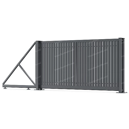 Відкатні ворота з євроштахетника