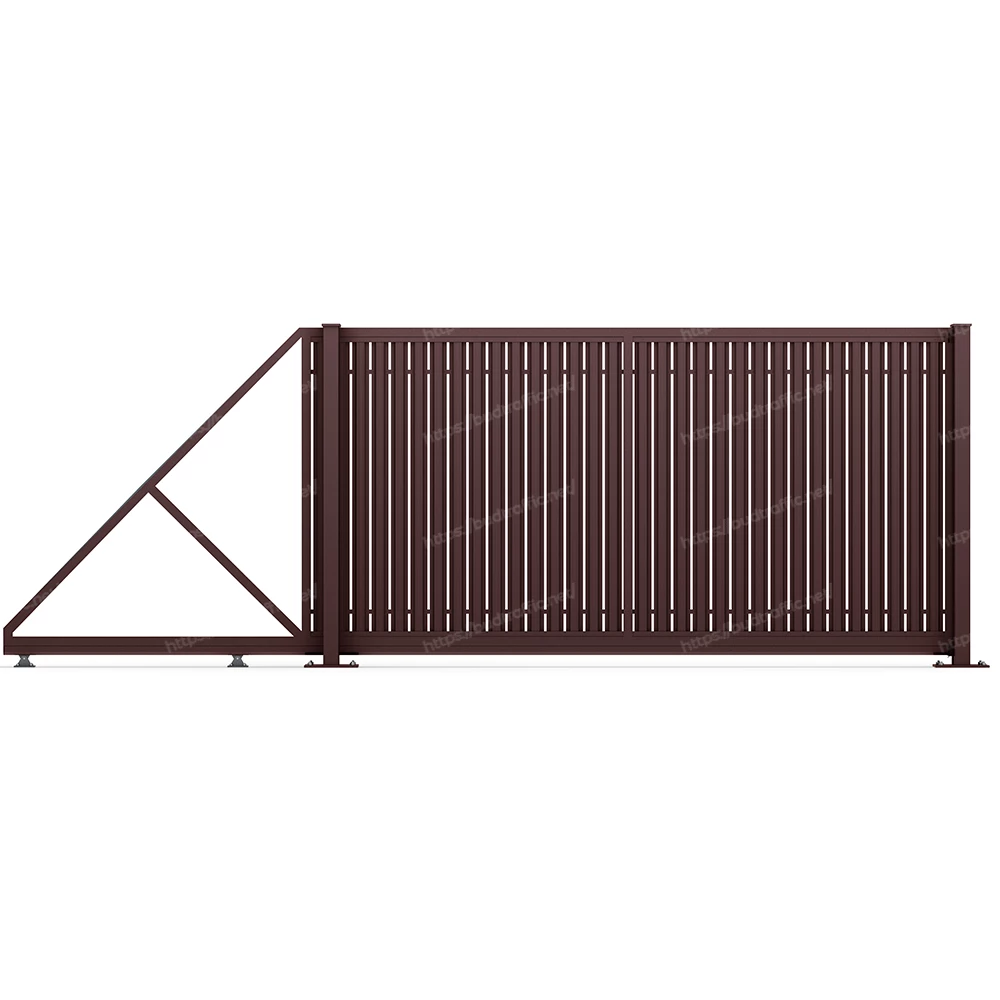 Відкатні ворота з євроштахетника