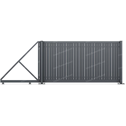 Відкатні ворота з євроштахетника