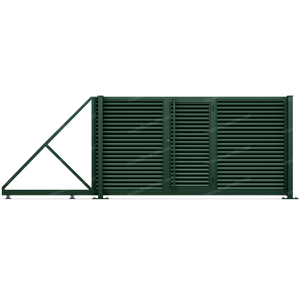 Відкатні ворота Жалюзі з хвірткою всередині