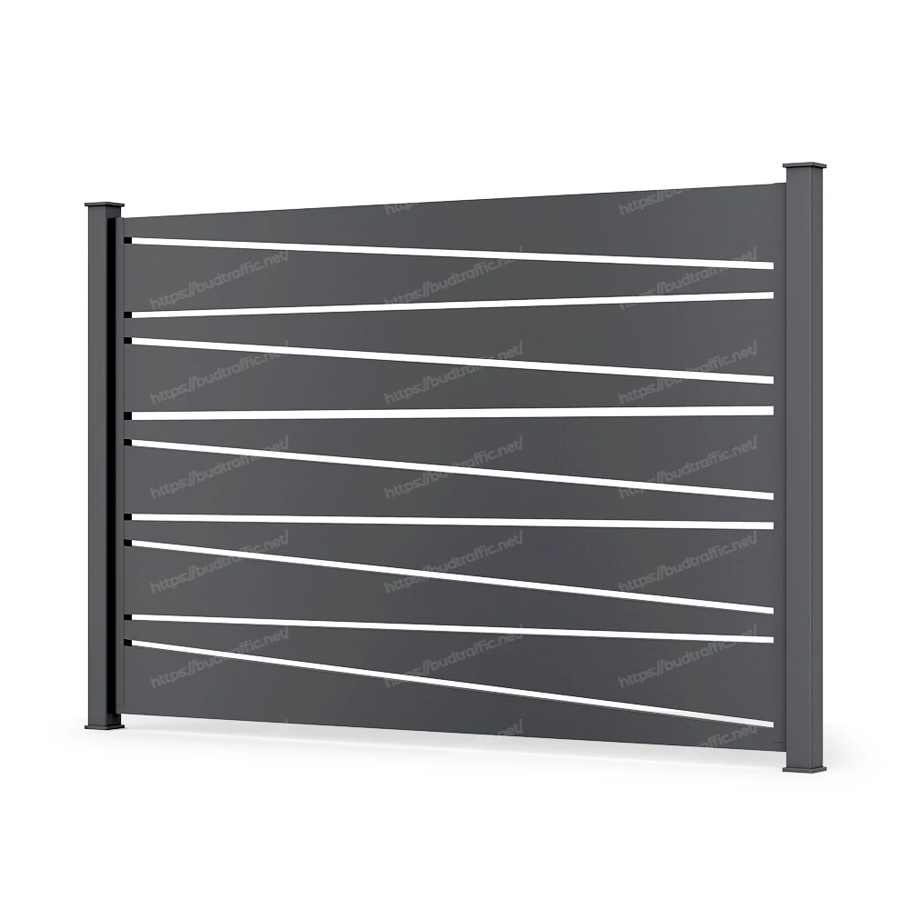 Дизайнерська огорожа Ранчо Арізона: унікальна комбінація ламелей шириною 300 мм та 80 мм для індивідуального малюнку паркану