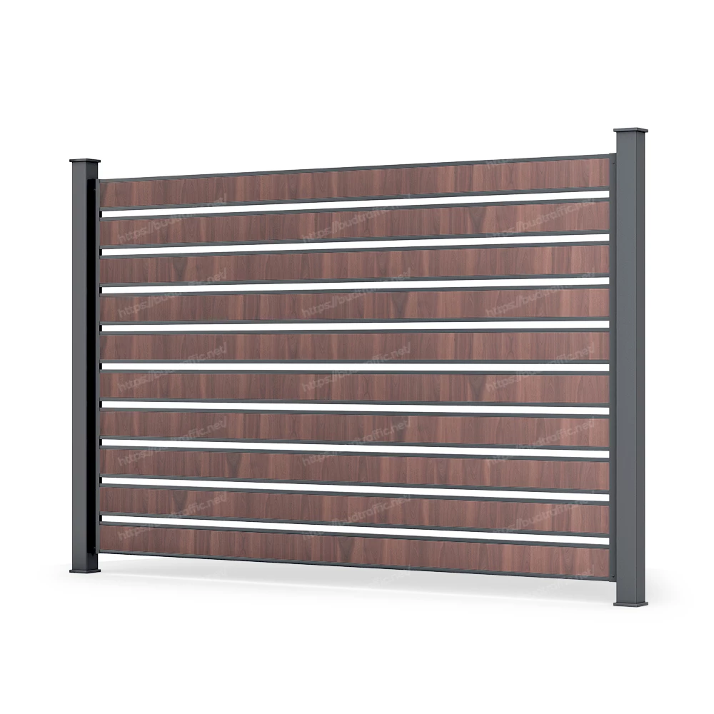 Посилений металевий паркан Ранчо Юта: прямокутна ламель підвищеної жорсткості для широких секцій та великих прольотів
