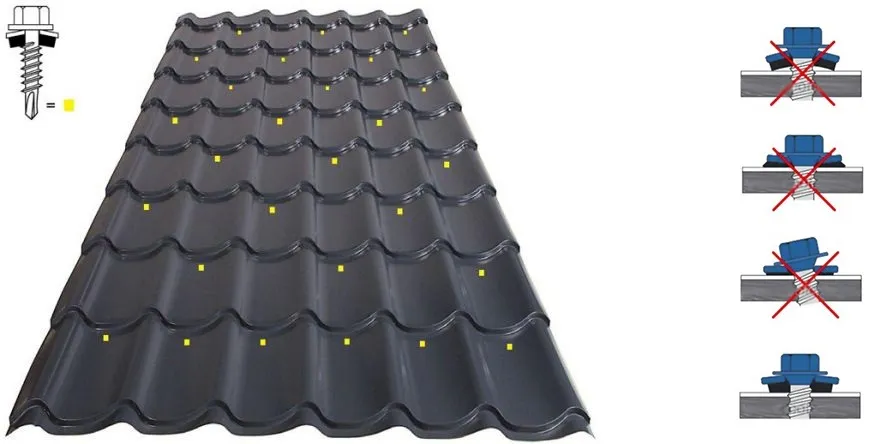 монтаж металочерепиці інструкція