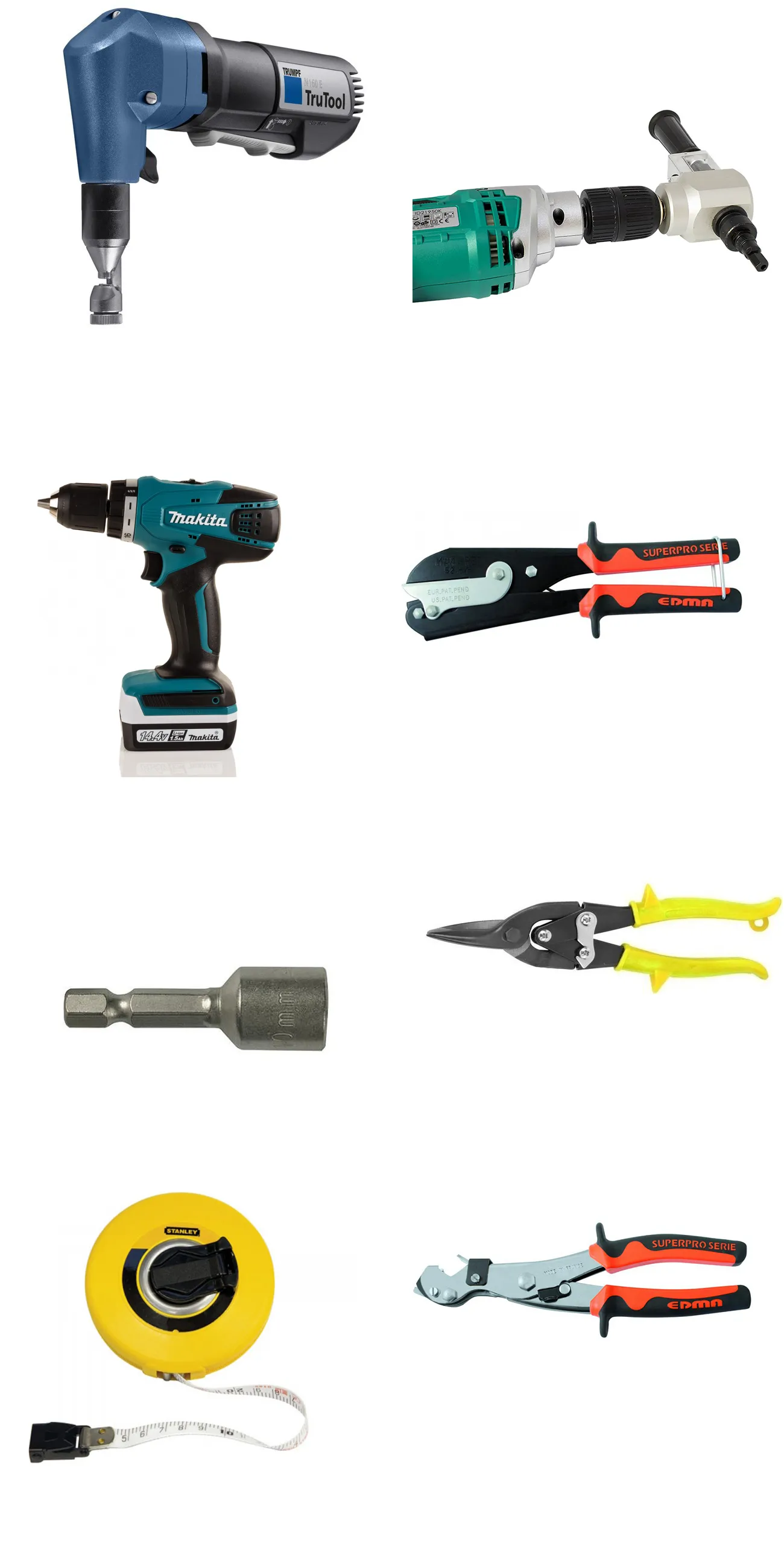 інструменти для монтажу металочерепиці